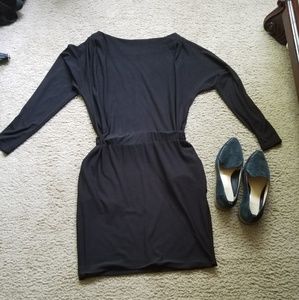 Preowned blossom black dress totally spandex .